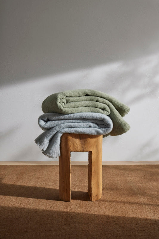 Hyde Wool Throw | Breeze - Made in New Zealand