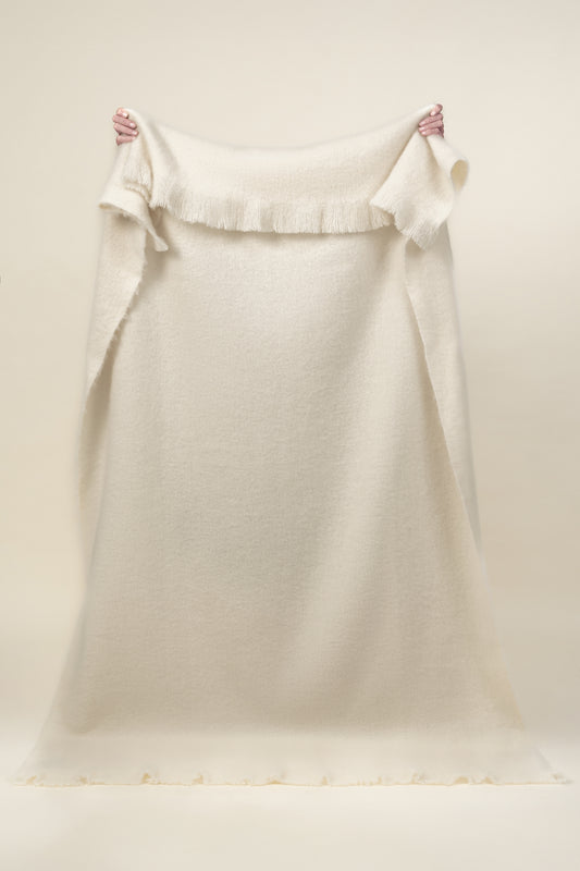 Hyde Wool Throw | Cream - Made in New Zealand