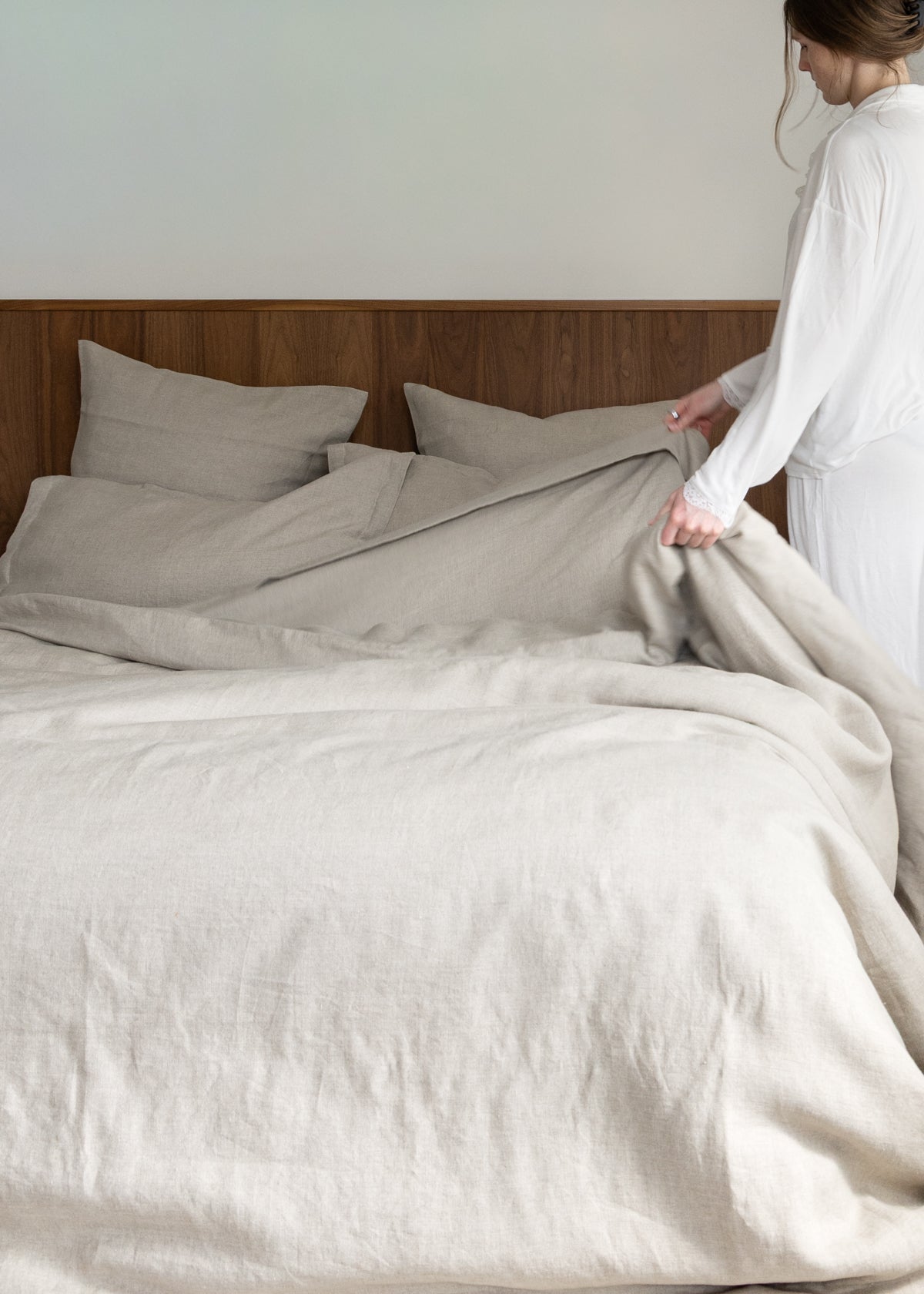 Majeste® Linen Pillowcases in Natural  | Made in New Zealand