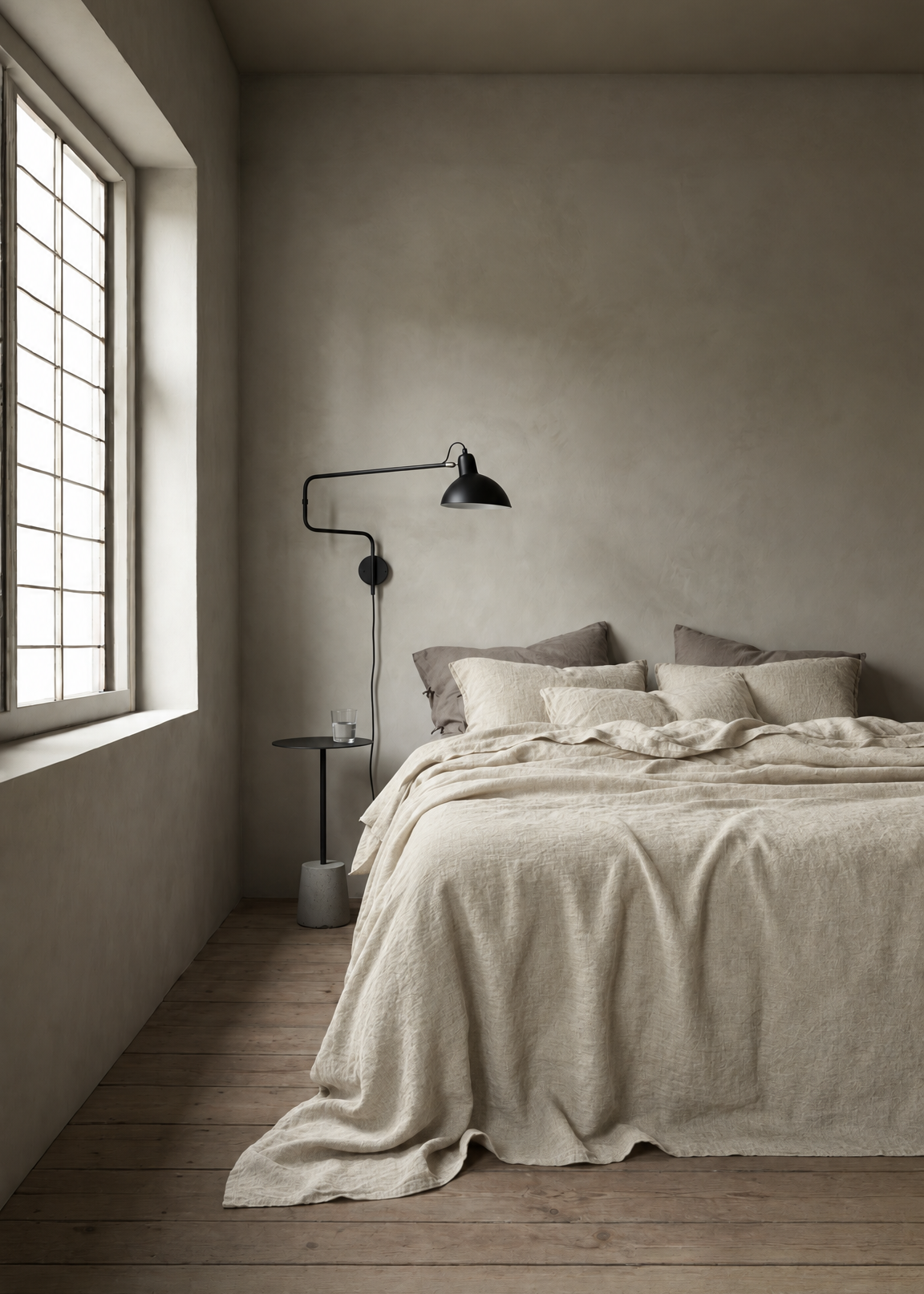 Heavy Linen Bed Cover | Ivory