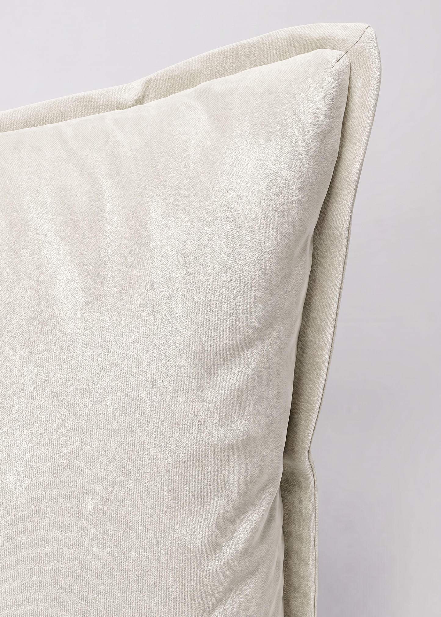 Velvet Lumbar Cushion - Ivory