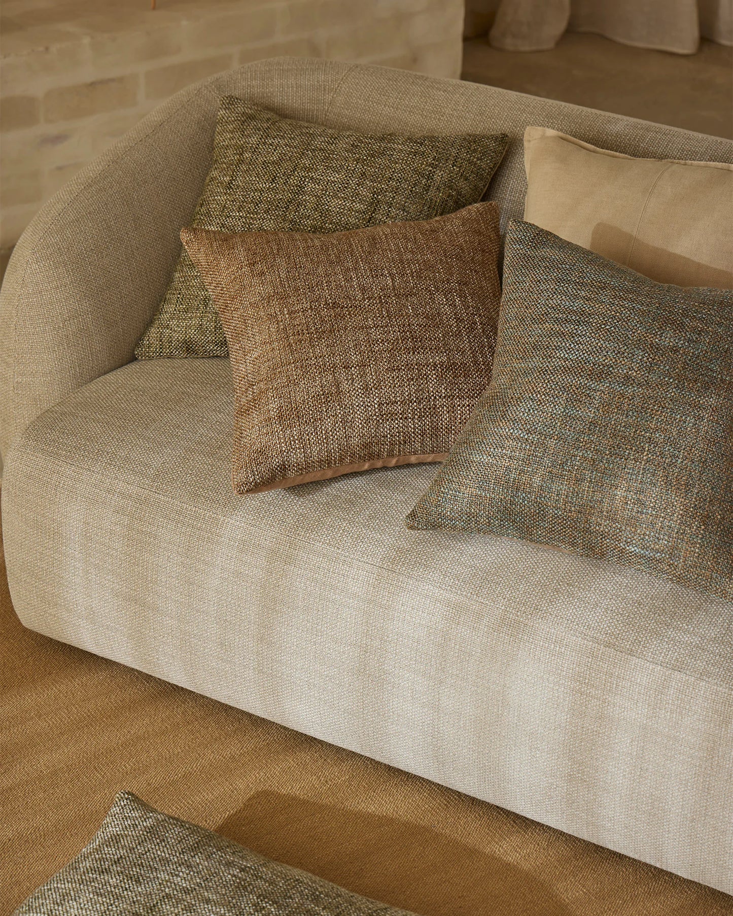 Hearthstone Tweed Cushion - Moss