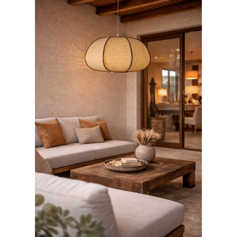 The Japandi Linen Pendant