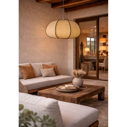 The Japandi Linen Pendant