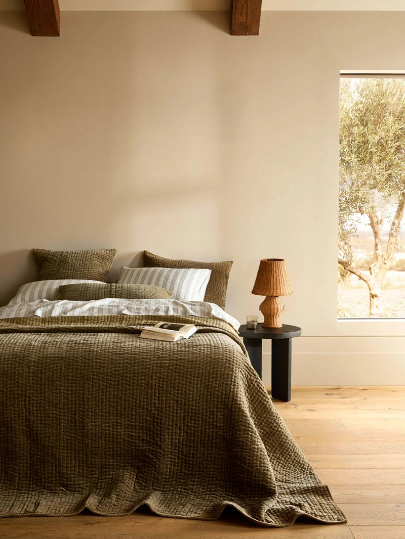 Velvet Lumbar Cushion | Khaki