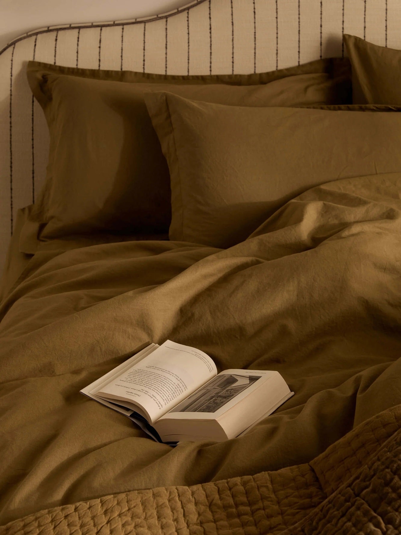 Linen & Cotton Duvet Cover Set -  Khaki