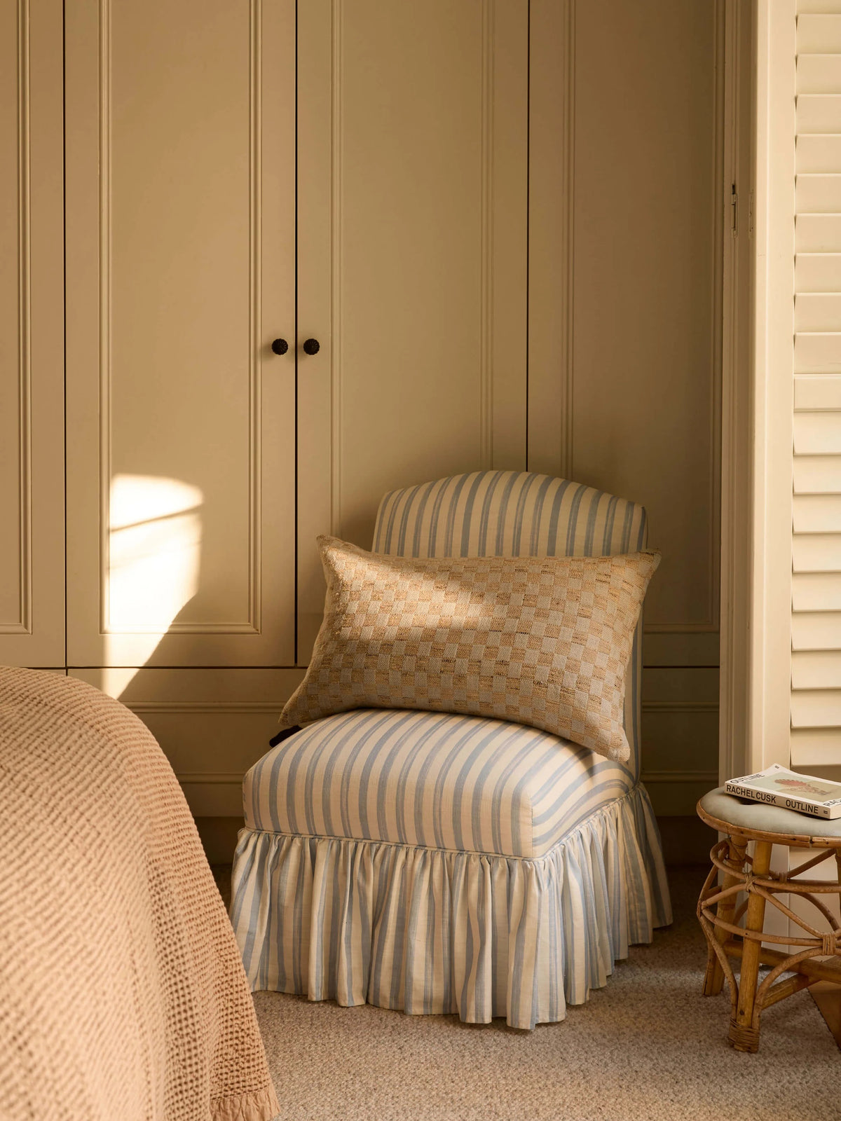 Wool & Silk Cushion - Sky