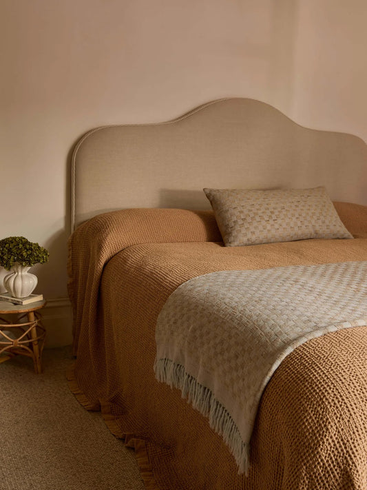 Wool & Silk Lumbar Cushion - Sky