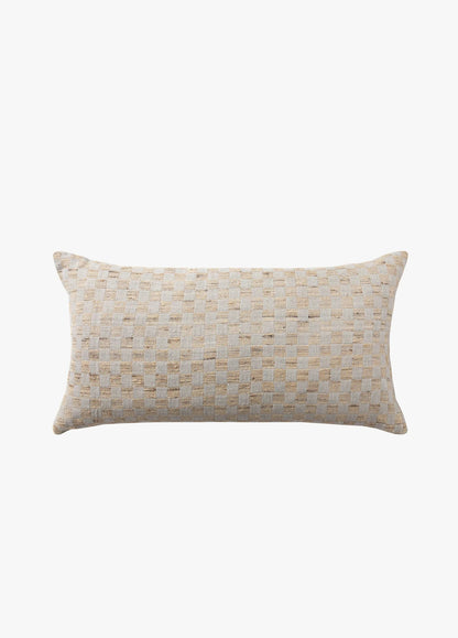 Wool & Silk Lumbar Cushion - Sky