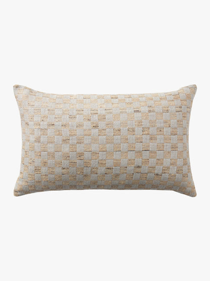 Wool & Silk Lumbar Cushion - Sky