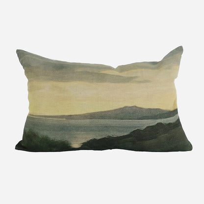 Island At Dusk Printed Cushion Cover