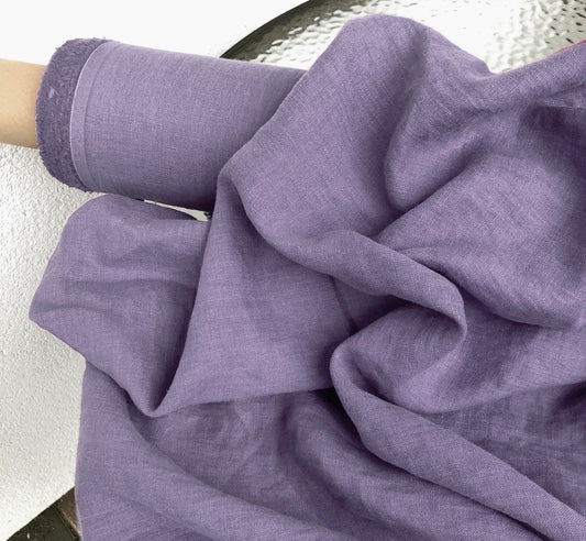 100% Linen Fabric in Lilac
