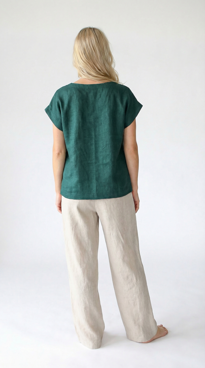 Linen T-Shirt | Emerald