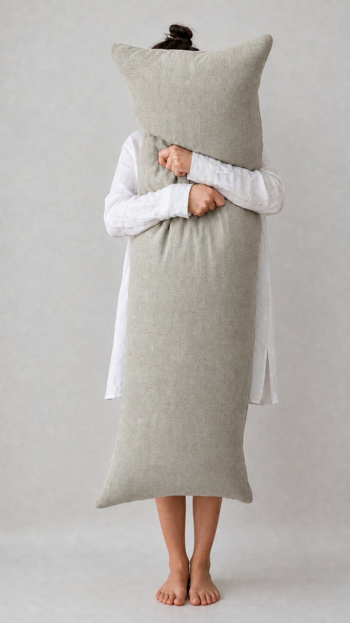 Pure Linen Body Pillow - Jute
