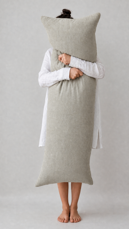 Pure Linen Body Pillow - Jute