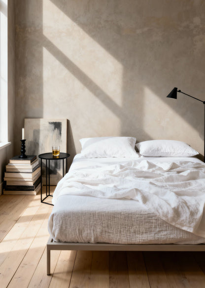 Ivory Linen Flat Sheet | Oeko-Tex® certified
