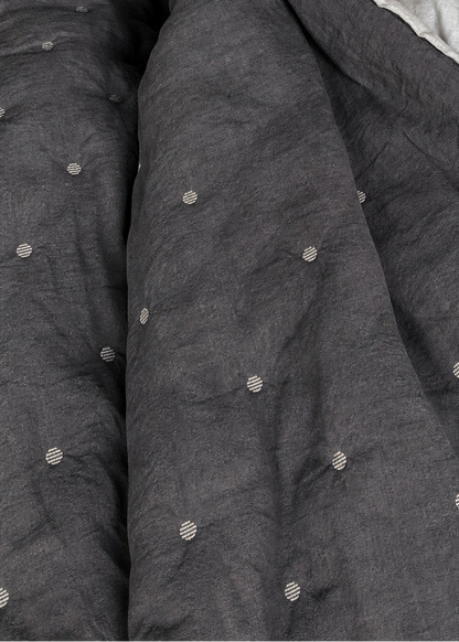 Linen Quilt | Charcoal | Made in Italy