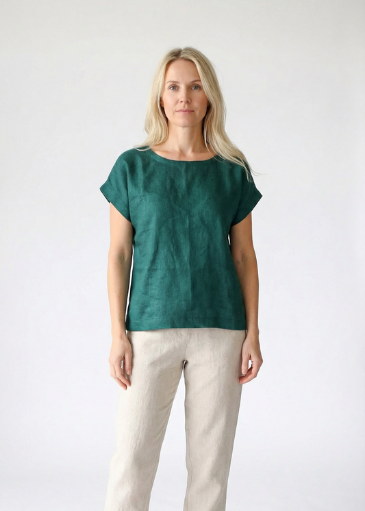 Linen T-Shirt | Emerald