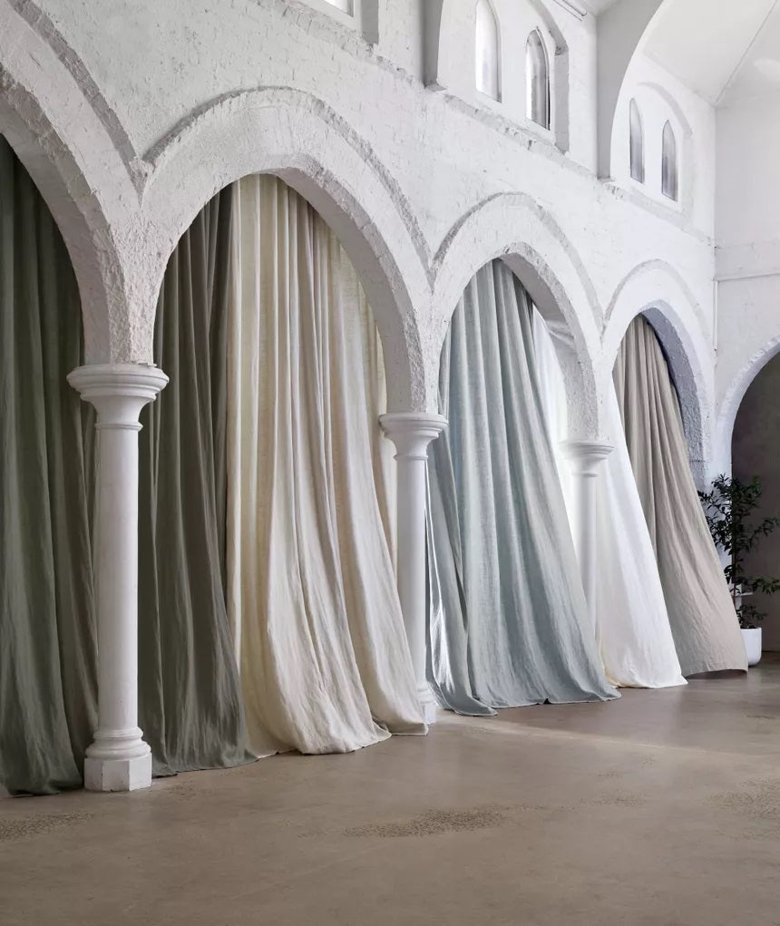 Linen Curtains - York pleat