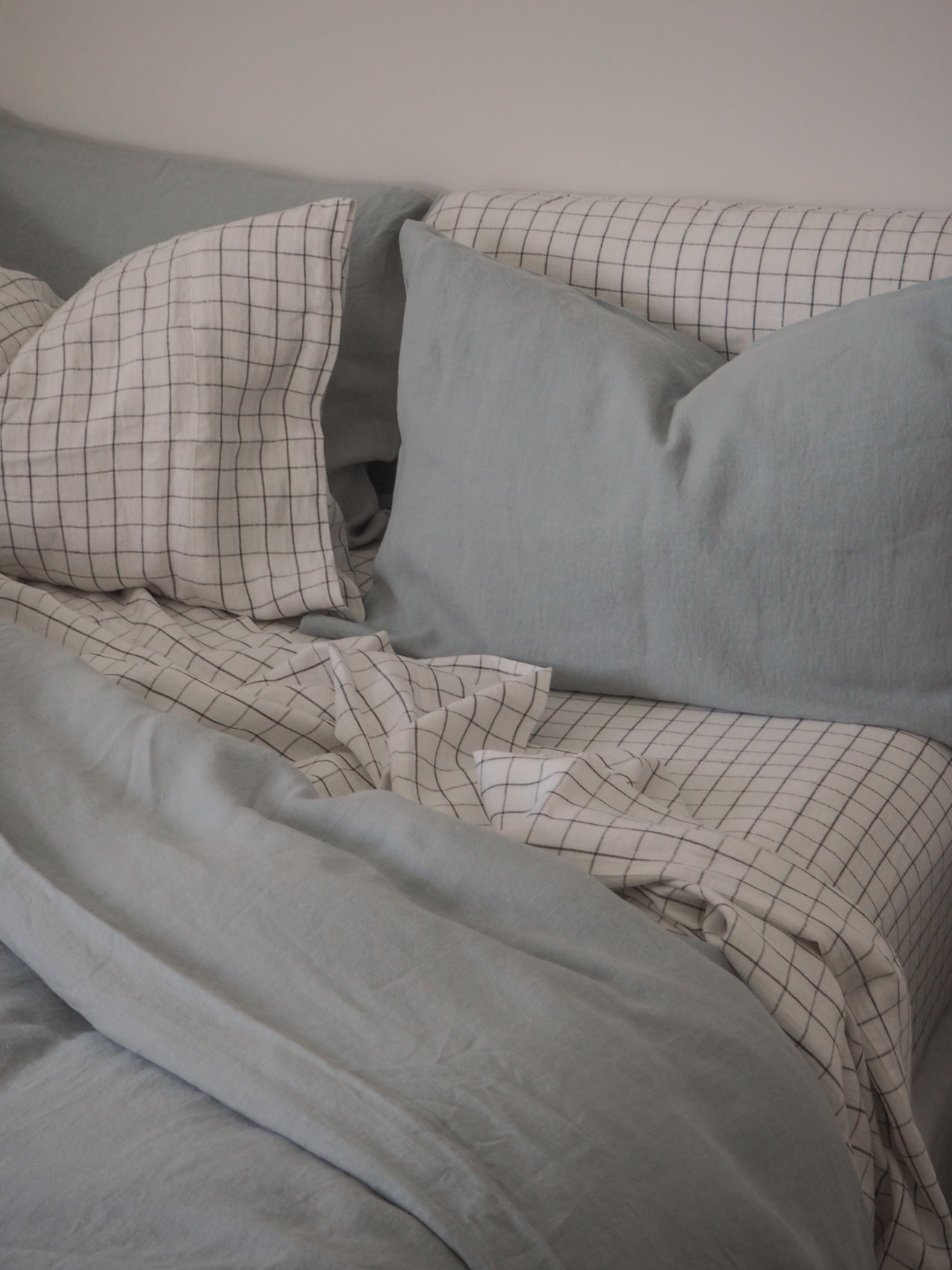Duck Egg Linen Pillowcases | Made in Europe