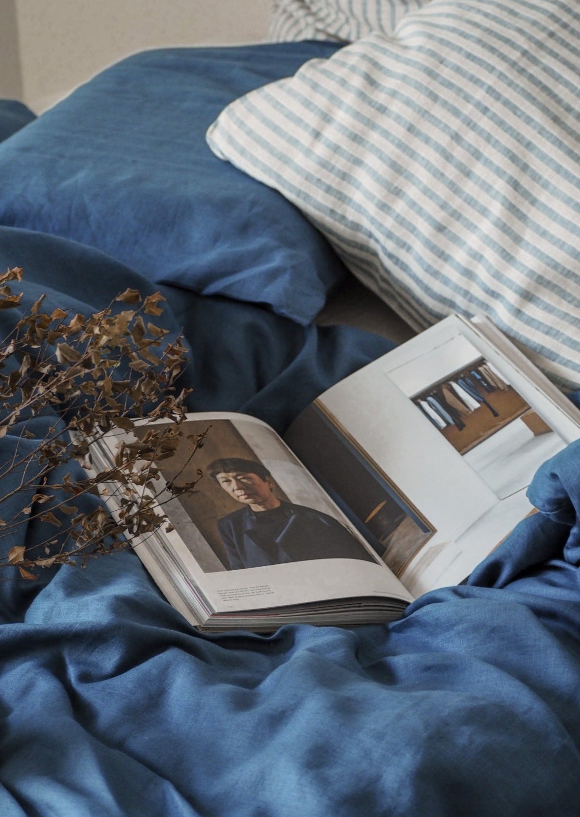 Linen Duvet Cover Set French Blue The Foxes Den