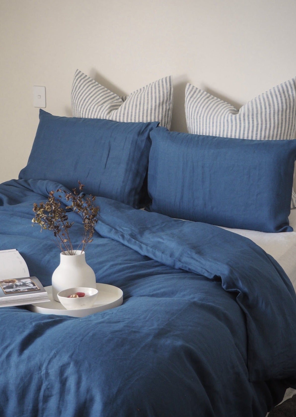 Linen Pillowcases | French Blue