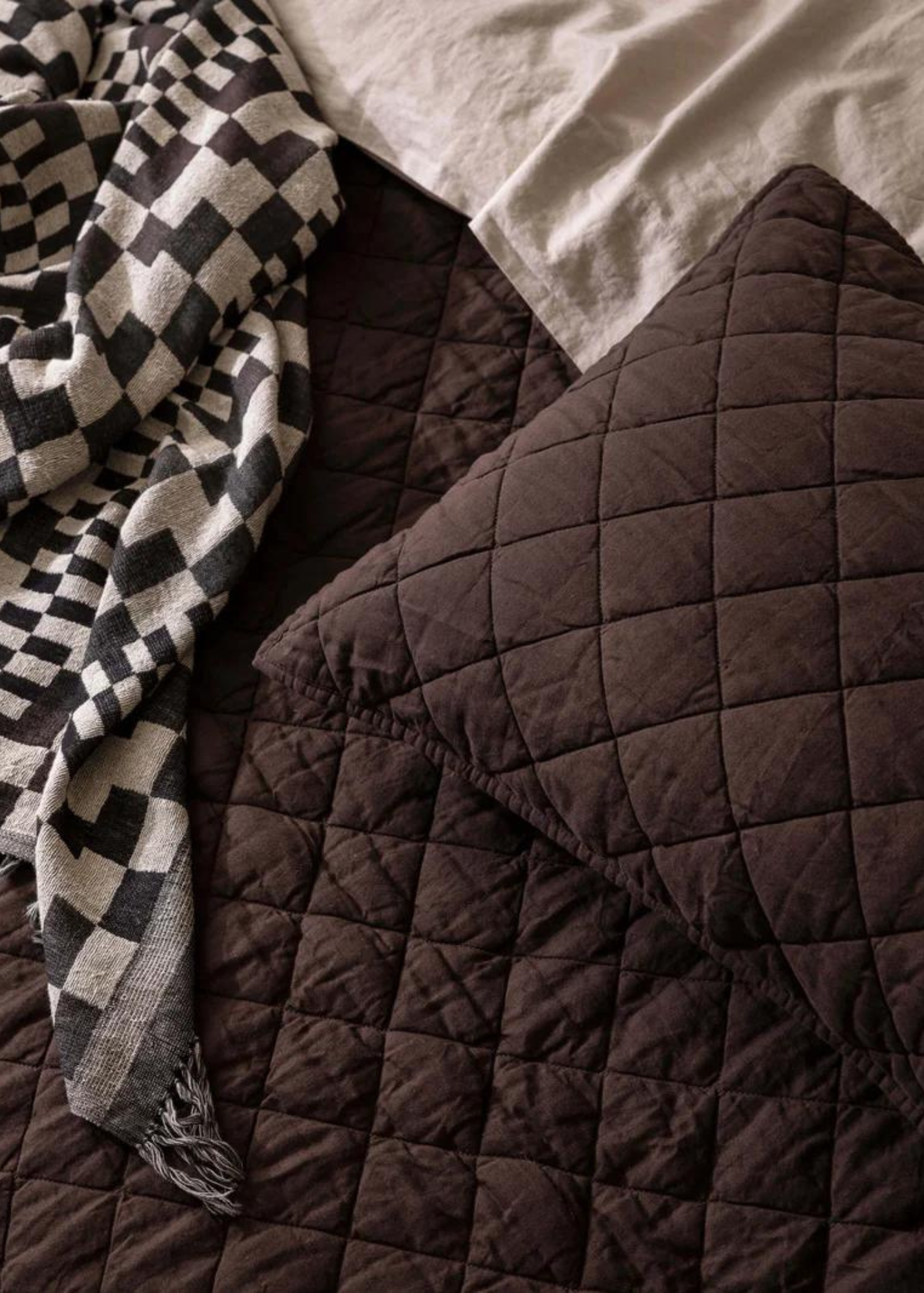 Linen Quilt | Chocolate