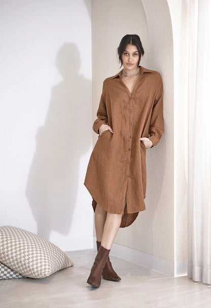Linen shirt dress | Nutmeg