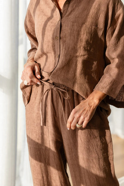 Loungewear Linen Pants | Clay
