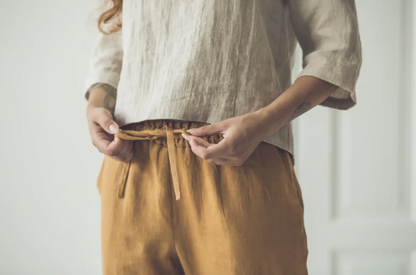 Linen Pants | Mustard