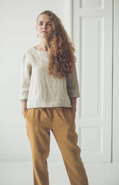 Linen Pants | Mustard