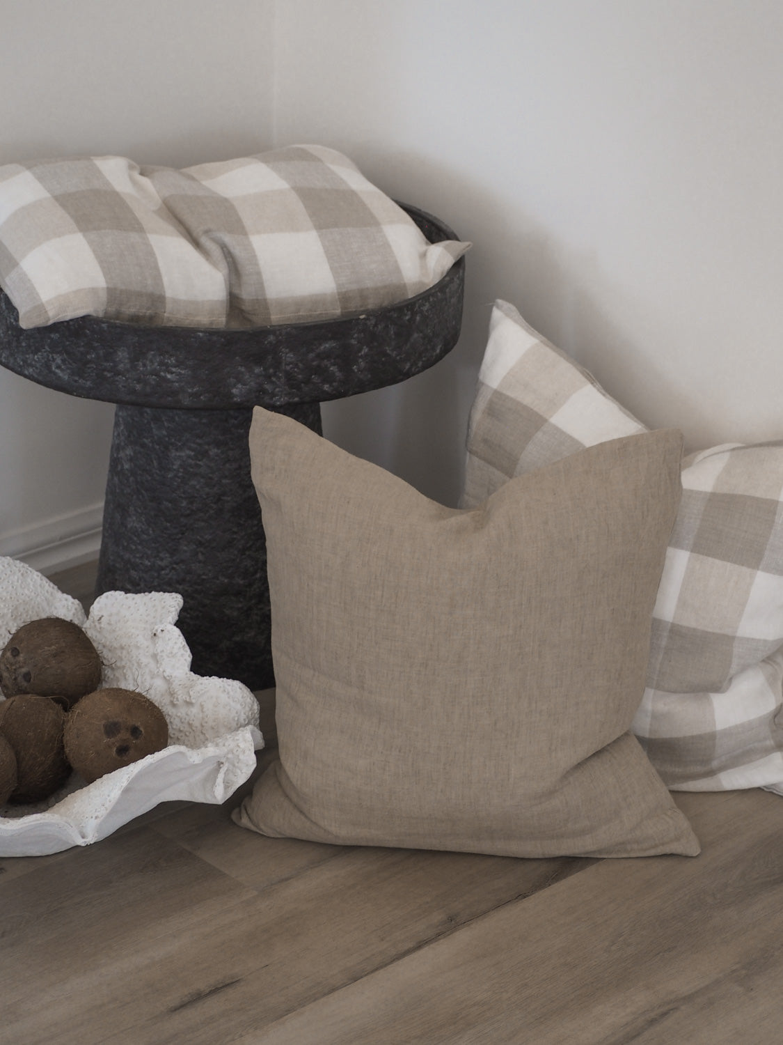Linen Cushion Flax | Made In NZ