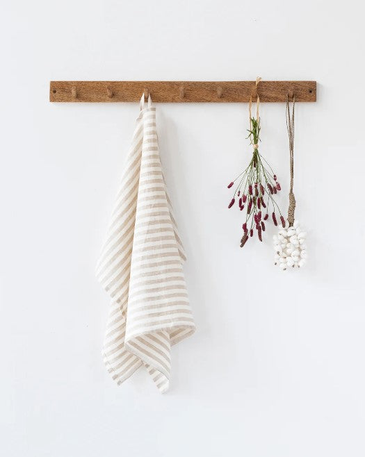 Natural Stripe Tea Towel