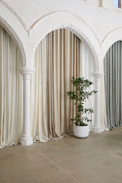 Linen Curtains - York pleat