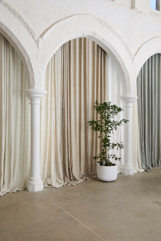 Linen Curtains - York pleat