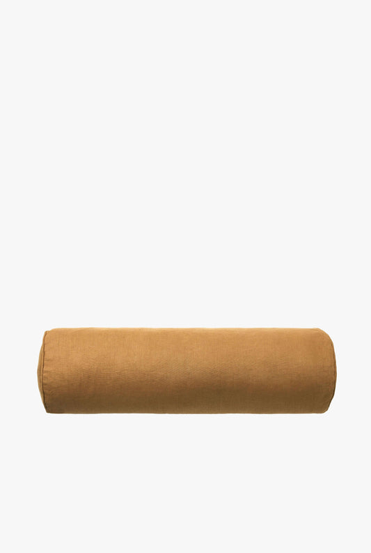 Pure Linen Bolster Cushion | Toffee