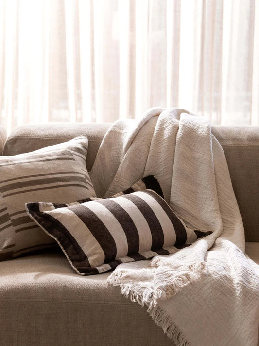 Pure Linen Throw |  Nougat