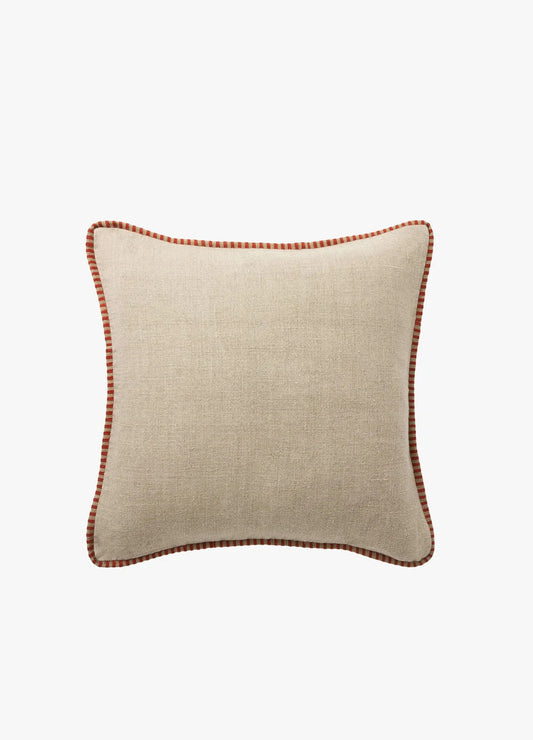 The Tailored Edge Cushion | Natural & Bronze