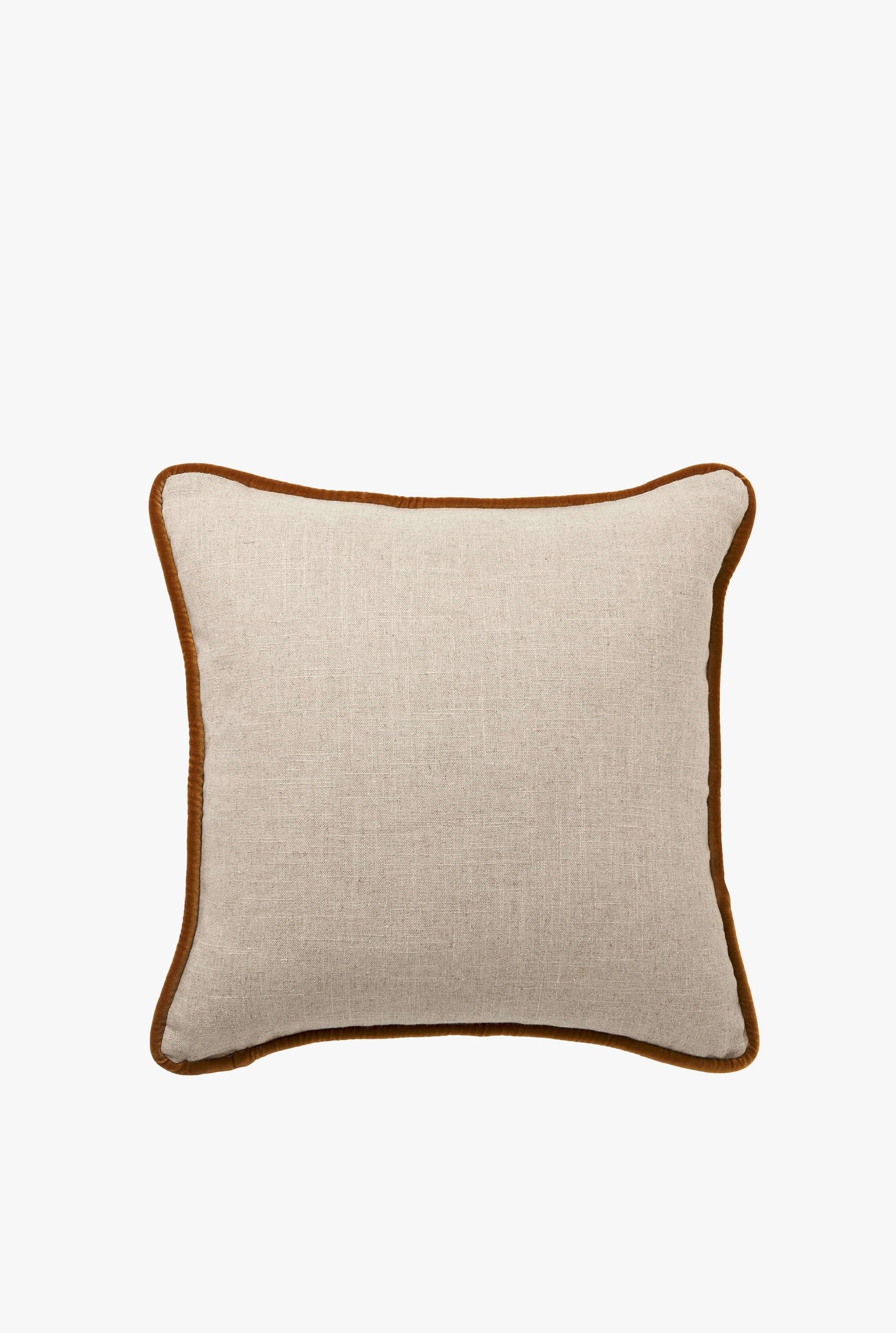 The Tailored Edge Cushion | Natural & Toffee