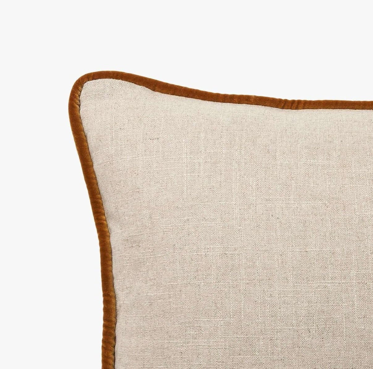 The Tailored Edge Cushion | Natural & Toffee
