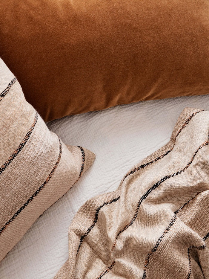 Velvet Lumbar Cushion | Toffee