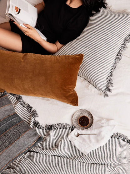 Velvet Lumbar Cushion | Toffee
