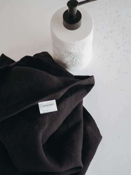 Majeste ® Linen Tea Towel | Ebony