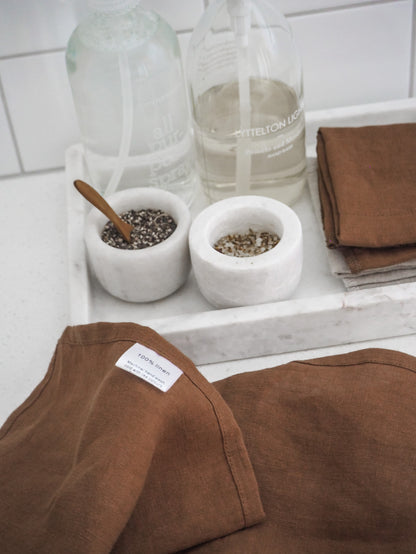 Majeste ® Linen Tea Towel | Cinnamon
