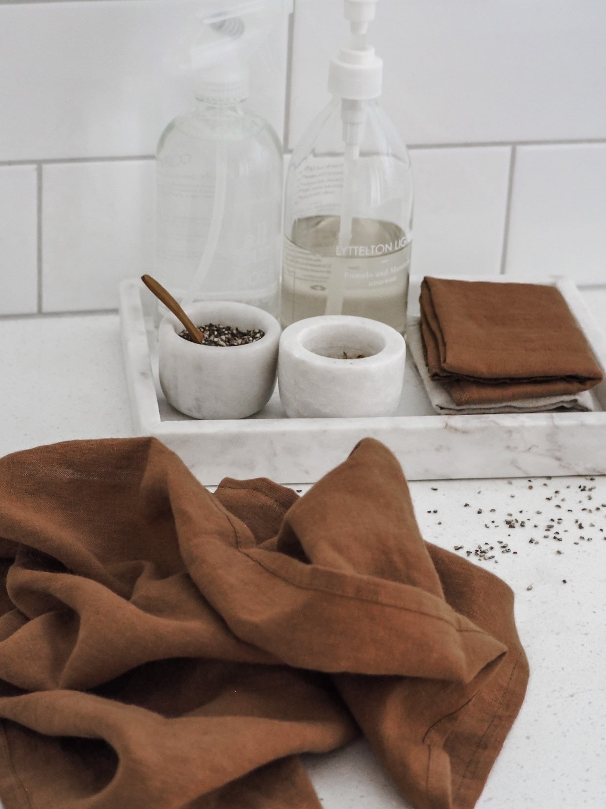 Majeste ® Linen Tea Towel | Cinnamon