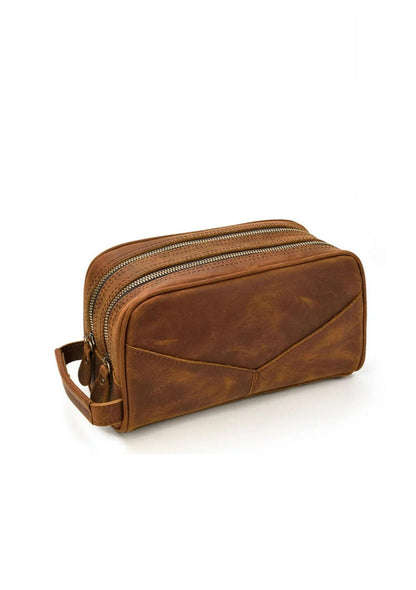 Mens Leather Toilet Bag