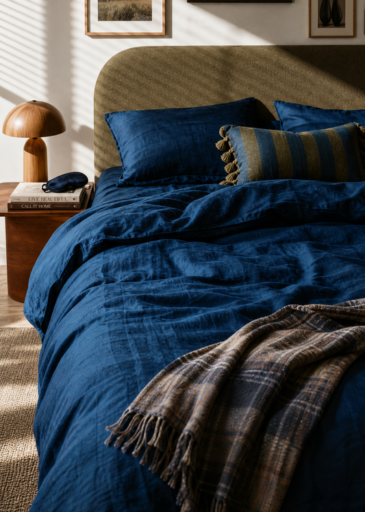 French Linen Duvet Cover | Midnight | OEKO-TEX® certified