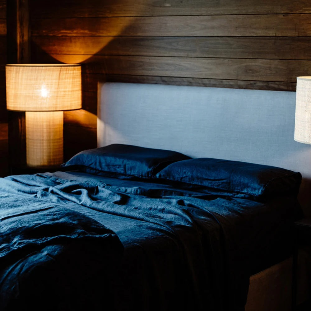 French Linen Flat Sheet | Midnight | OEKO-TEX® certified