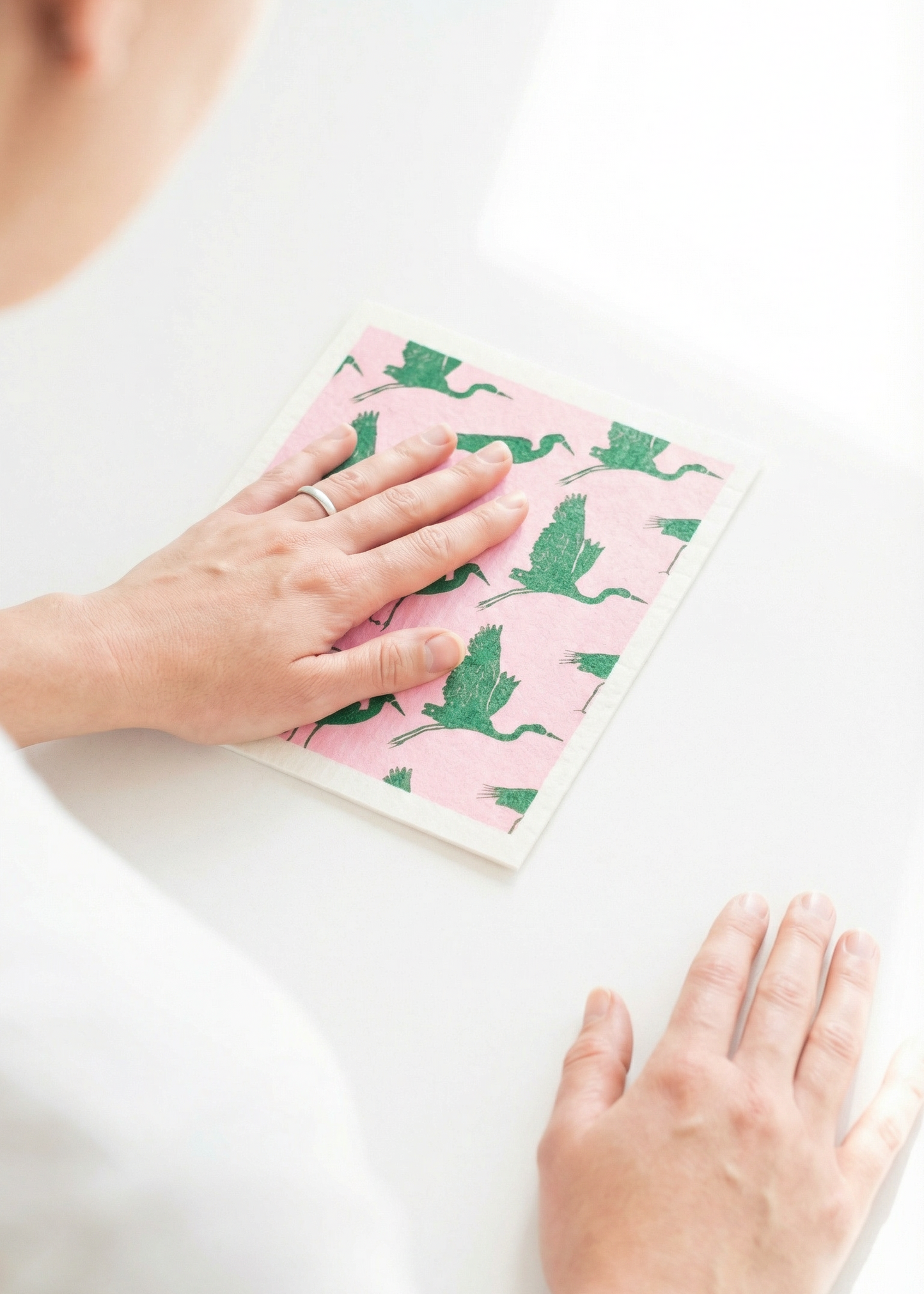 FLORENCE DISH CLOTH - WHITE HERON