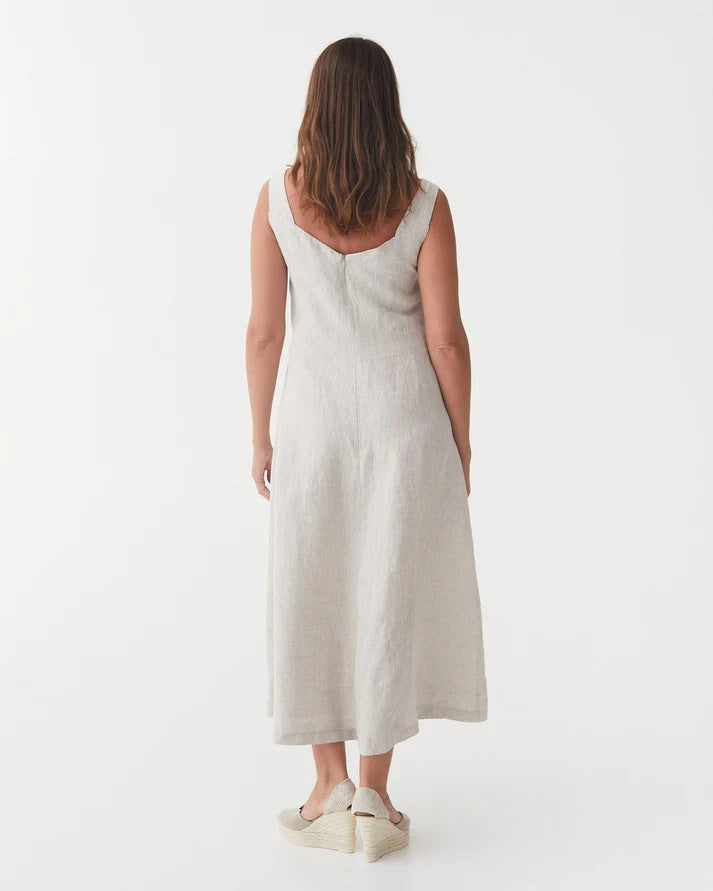 A-line Linen Dress - Natural
